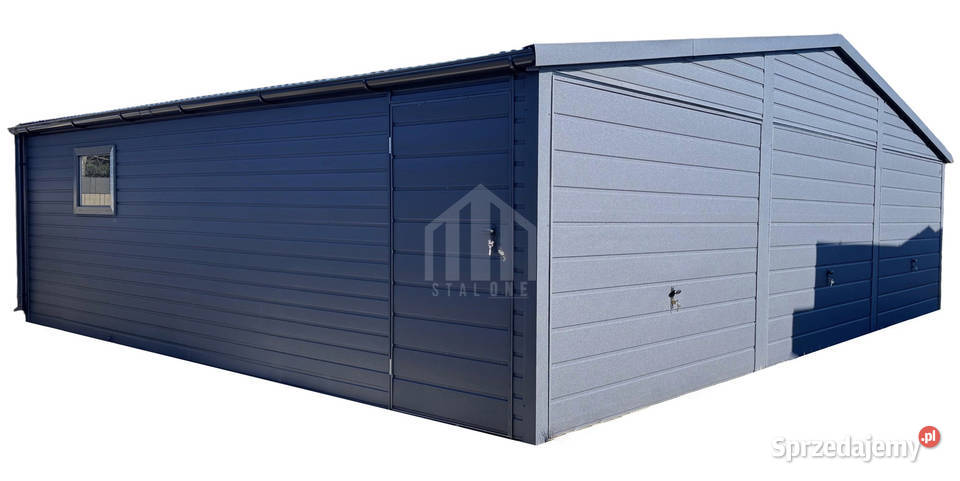 Garaż blaszany 9x5m 3x brama uchylna okno drzwi zachodniopomorskie Szczecinek