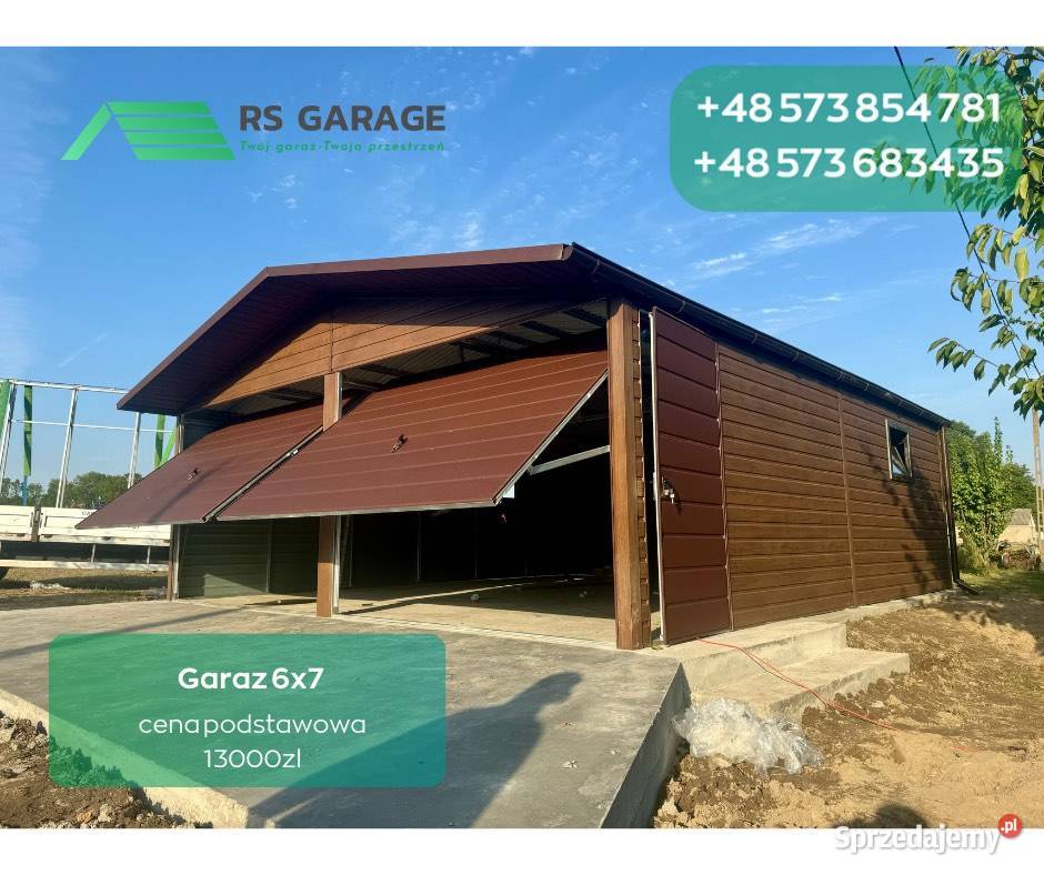 Garaż blaszany ocynkowany profil zamknięty Krosno Odrzańskie
