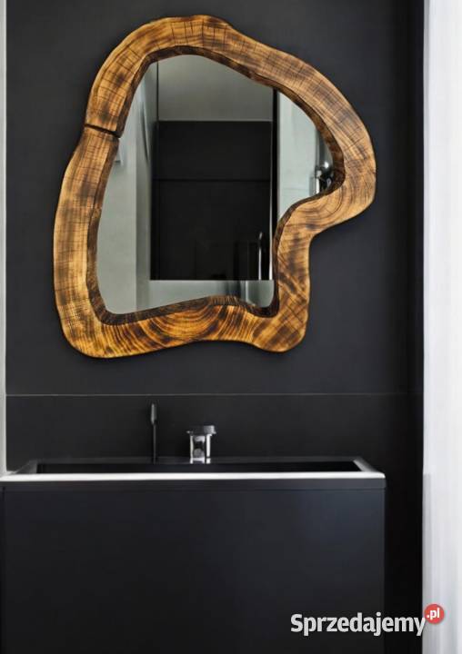okrągłe lustro dekoracyjne drewniane do łazienki Rzeszów sprzedam