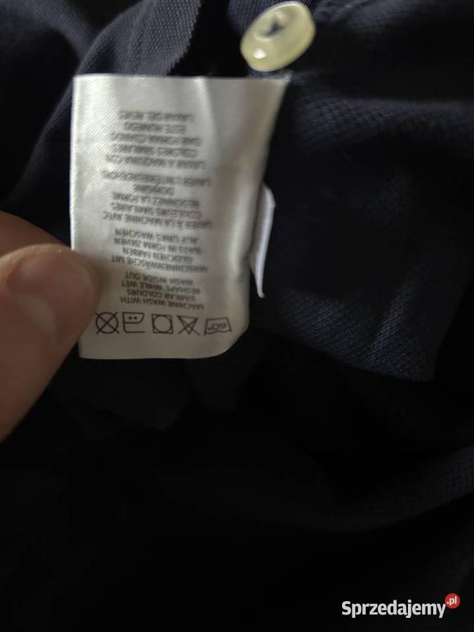 Męska granatowa koszulka polo GANT M OKAZJA Odzież codzienna lubelskie Zamość sprzedam