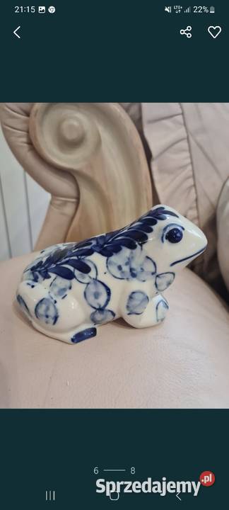 Porcelanowa żabka