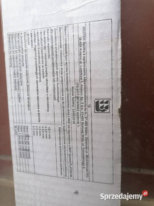 Drzwi łazienkowe z ościeżnicą 90L Drzwi i okna Stargard