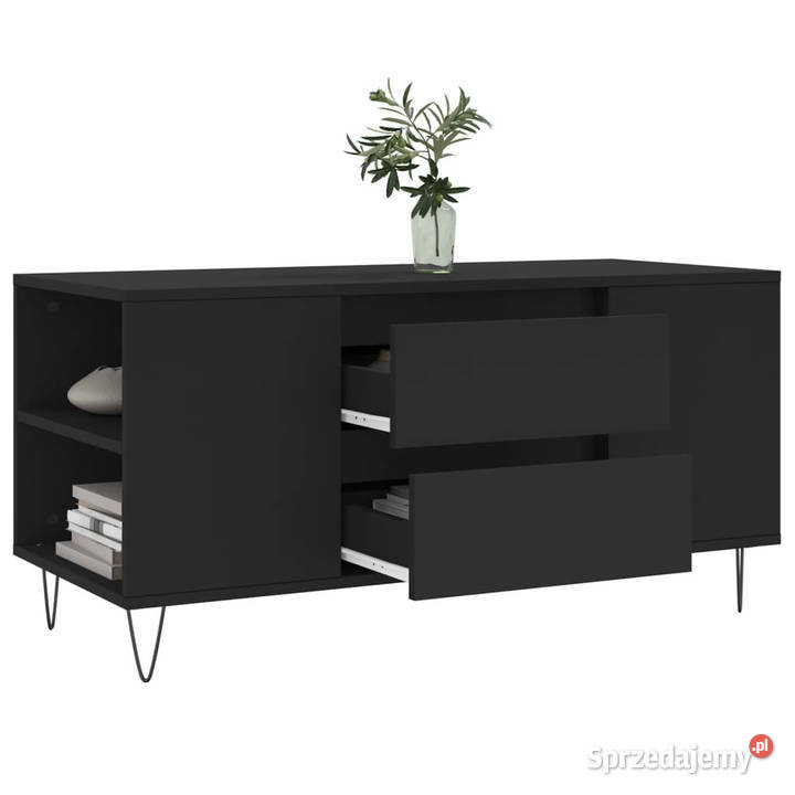 Stolik kawowy czarny 102x445x50 materiał sprzedam