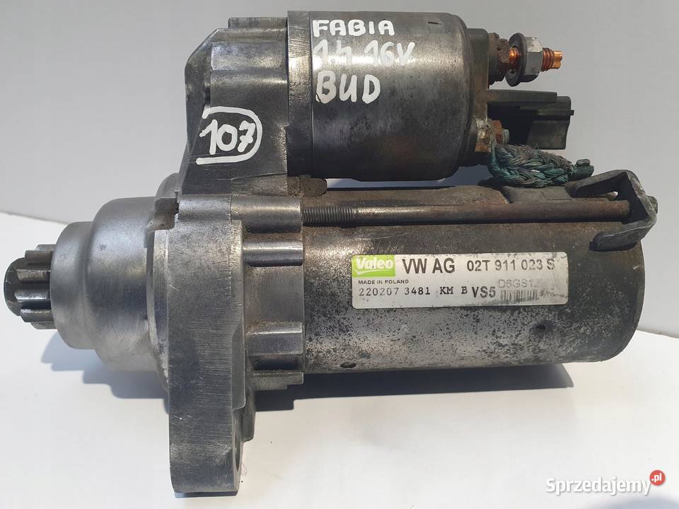 ROZRUSZNIK Skoda Fabia II 14 16V 02T911023S Układ elektryczny silnika