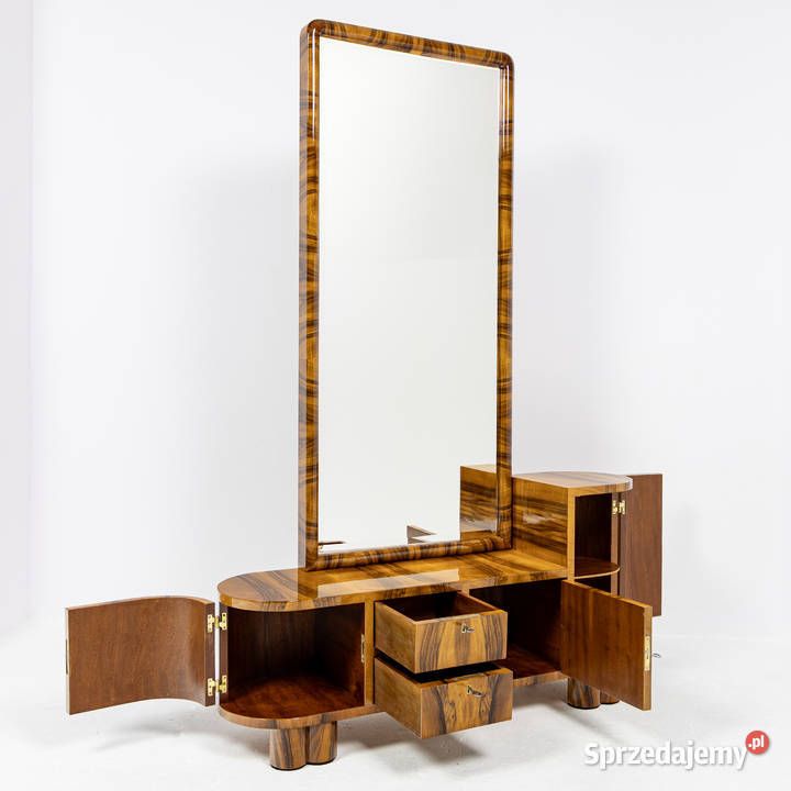 Toaletka lustro art deco orzech połysk Polska Swarzędz