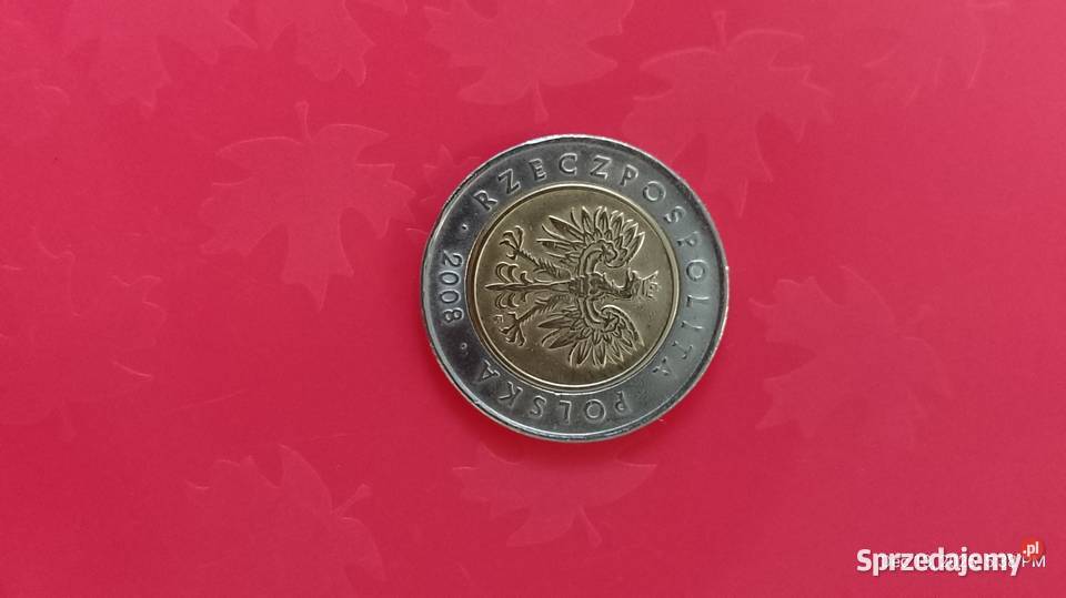 Moneta 5 z 2008 najniższy nakład SALE Jastrzębie-Zdrój