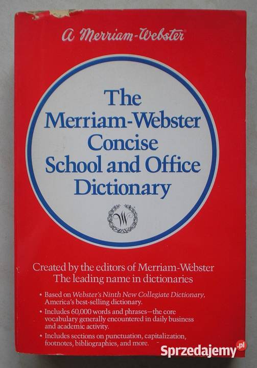 The MerriamWebster Concise School and Office małopolskie Kraków sprzedam