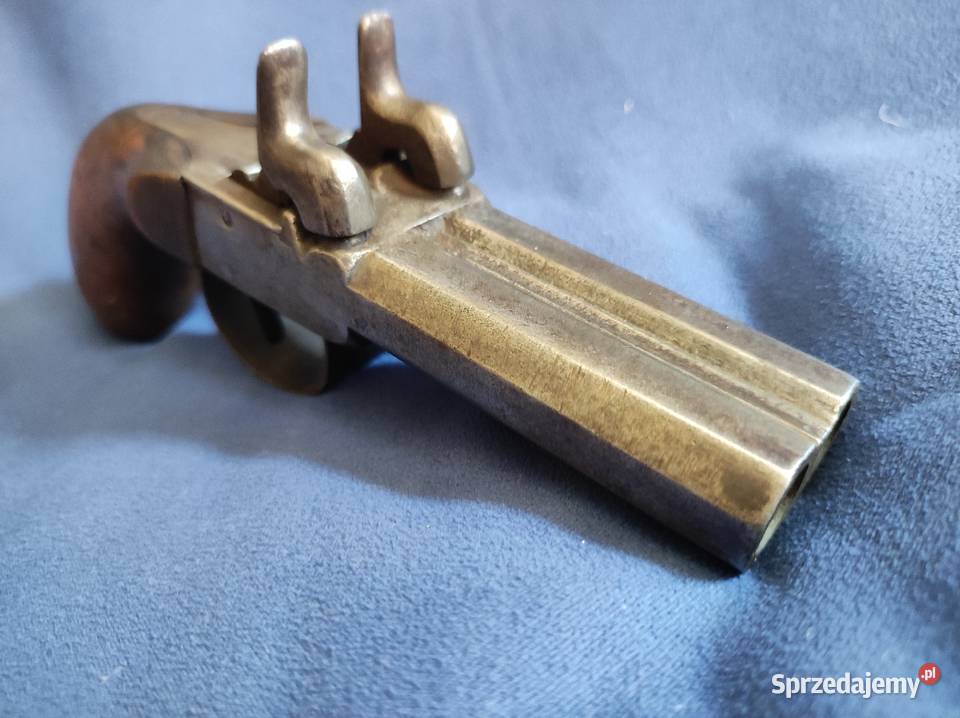 Pistolet kapiszon dwulufowy zabytek sprawny dolnośląskie