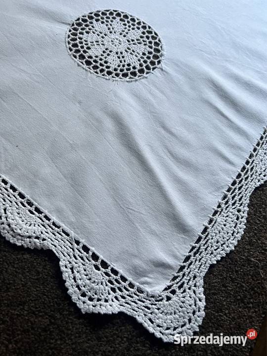 Obrus szydełkowy ręcznie robiony rękodzieło Zabrze