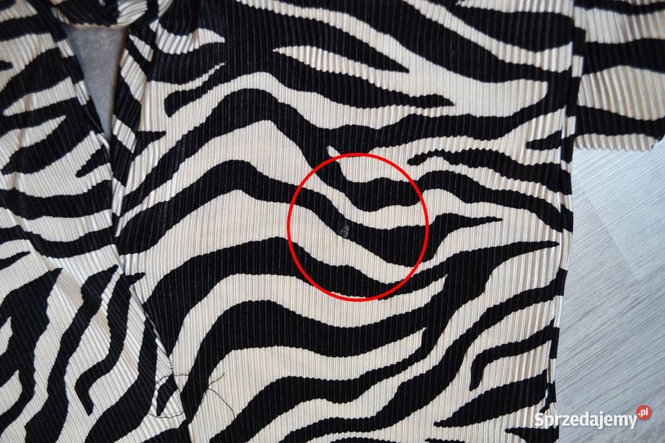Spodnie dzwony plisowane Primark M zebra Długie Spodnie Płock sprzedam