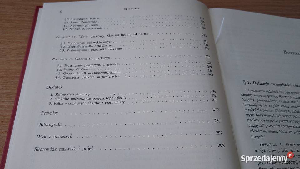 Geometria różniczkowa i teoria wiązek Sulanke Gdańsk