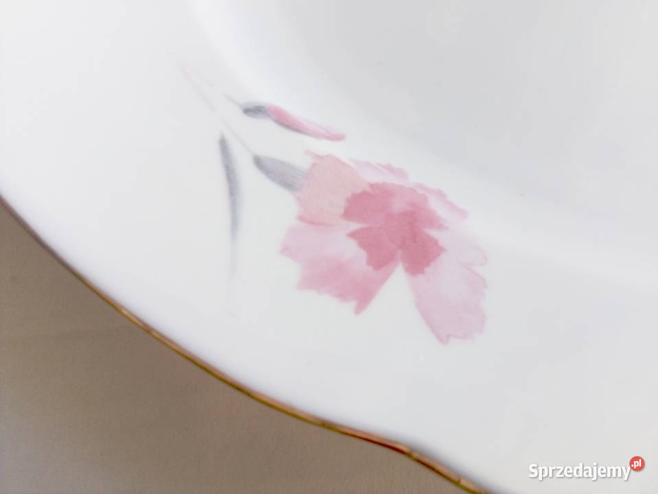 półmisek Ćmielów vintage PRL biały Częstochowa