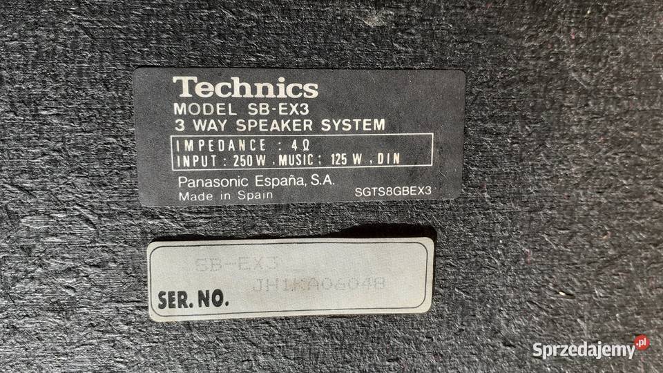 Technics Model SBEX3 OBUDOWA 1