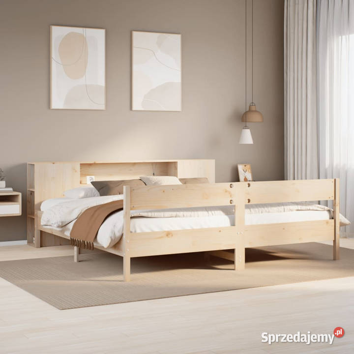 Łóżko z regałem bez materaca lite drewno sosnowe 229cm Warszawa sprzedam
