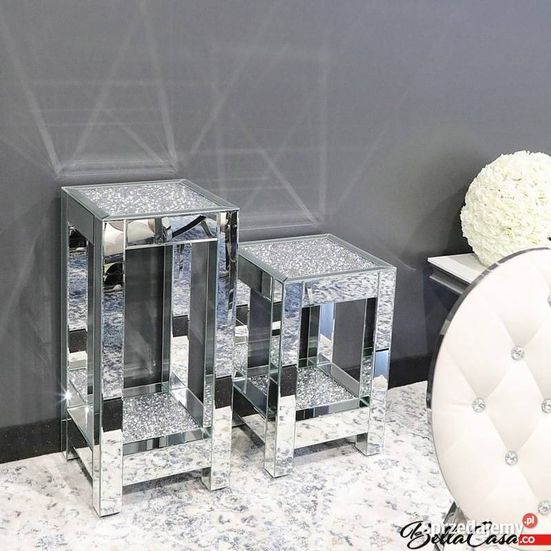 Stolik kawowy glamour do salonu Ludwik blat 45cm Stoły, krzesła, biurka Warszawa