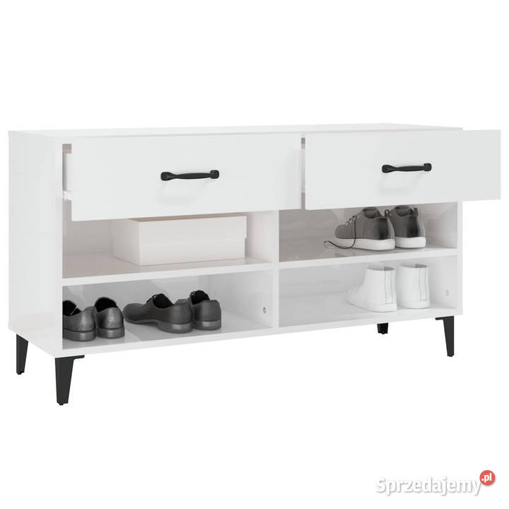 Szafka na buty wysoki połysk biała 102x35x55 Warszawa