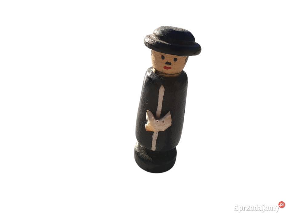 Stara drewniana zabawka figurka kolędnik lata śląskie Cieszyn