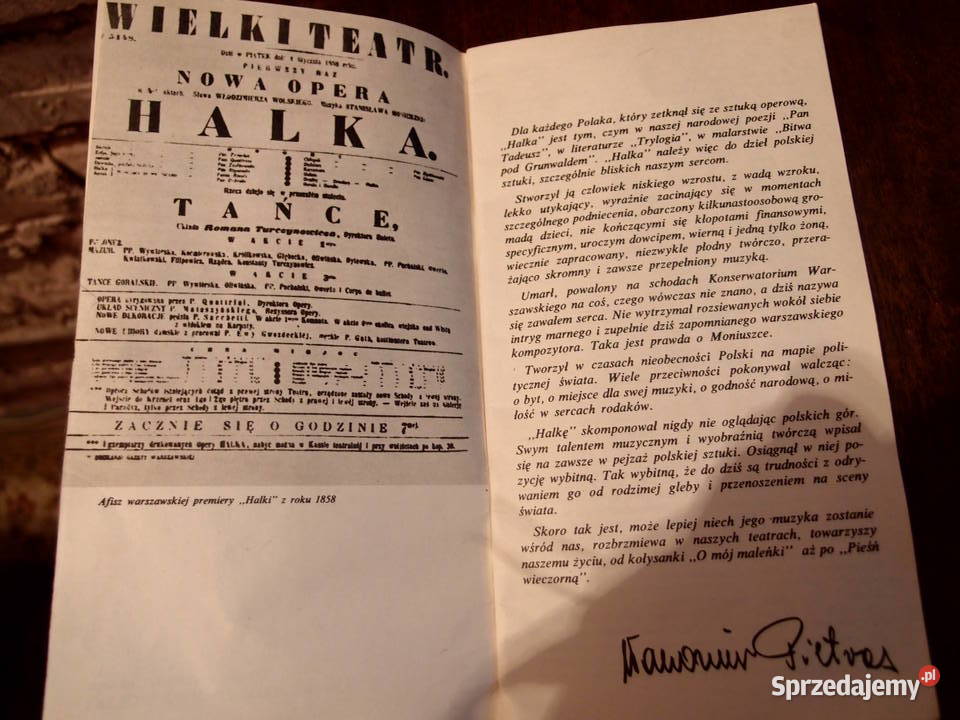 Program opery Halka Moniuszko z PRLu Teatr Łódź