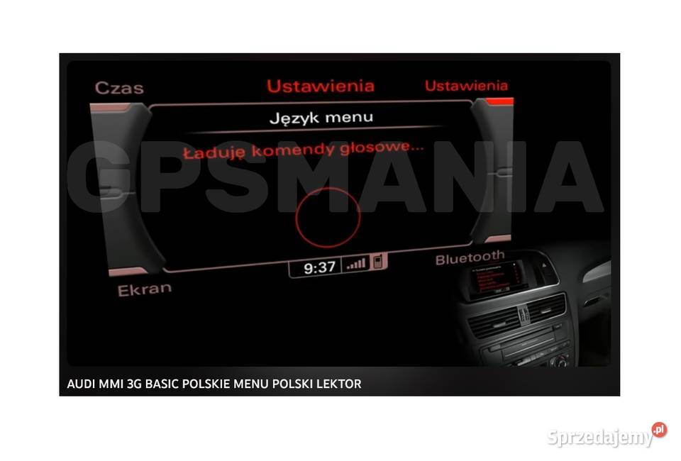Nawigacja Polskie Menu Audi MMI 3G Basic Język łódzkie