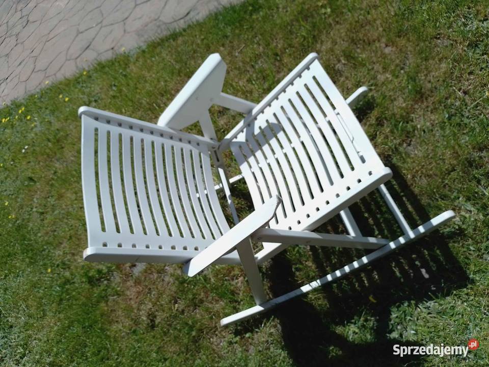 Krzesło bujane składane do ogrodu na taras
