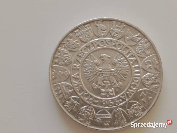Moneta 100 1966r Mieszko i Dąbrówka Srebro