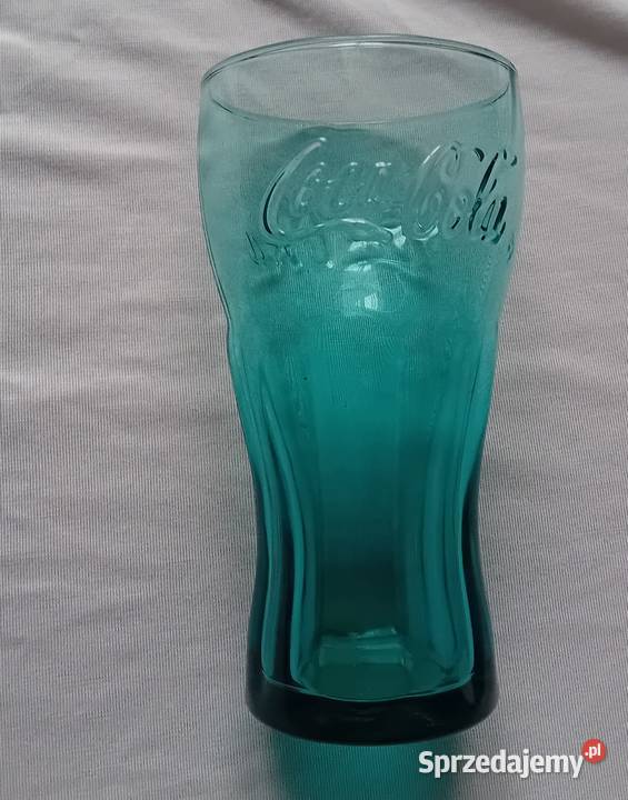 Kolekcjonerska turkusowa szklanka Coca Cola