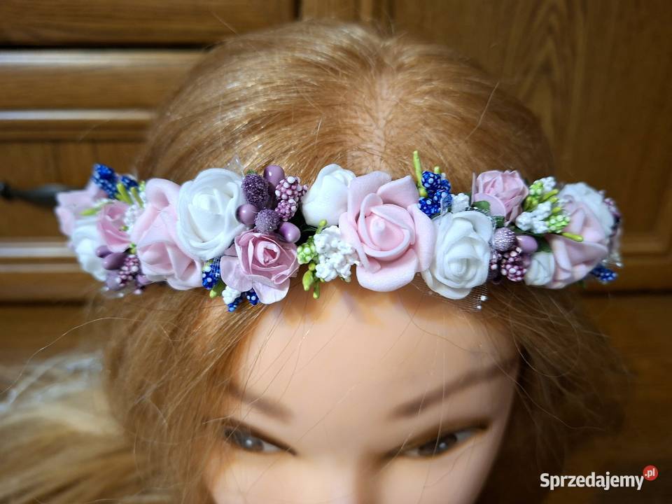 Wianek komunijny wielokolorowy żywy