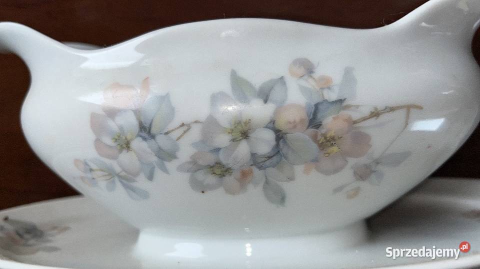 Sosjerka Porcelana biała Gałązki kwitnącej Gdańsk