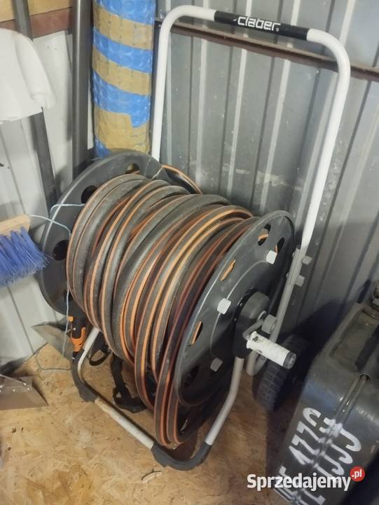 Waz ogrodowy 50 m wozek Claber solidny zestaw Siechnice