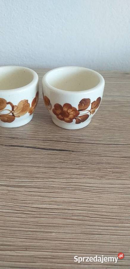 Kieliszki na jajka sygnowane Włocławek Porcelana i szkło Porcelana i szkło łódzkie