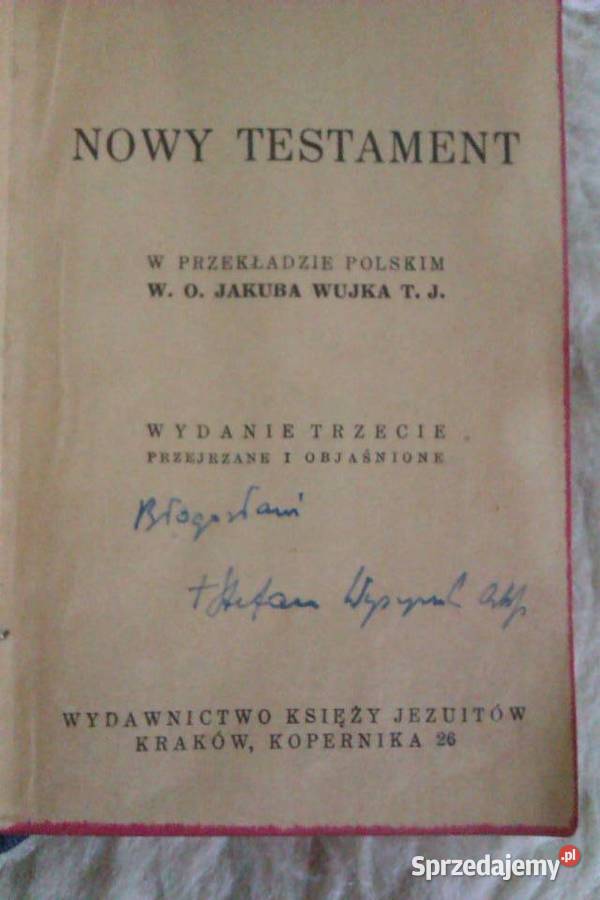 NT WOJaKUBA WUJKA TJ z 1951 z dedykcją Prymasa mazowieckie Warszawa