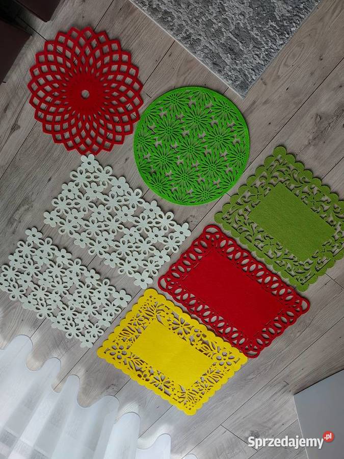 7 sztuk podkładki serwetki z filcu Olkusz