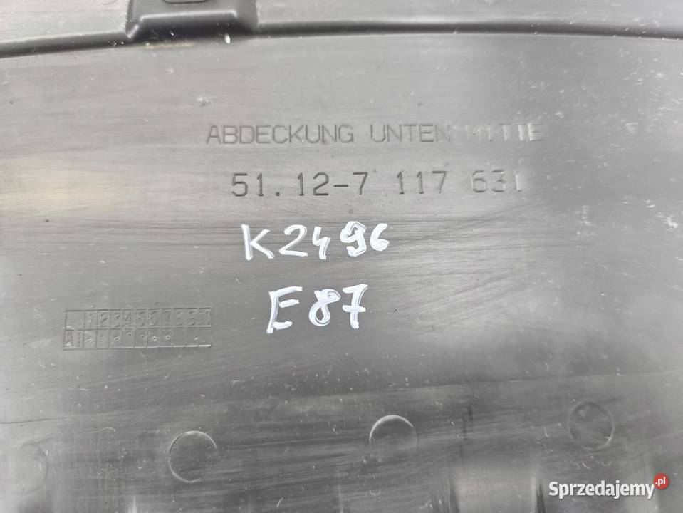 OSLONA POD ZDERZAK TYŁ BMW 1 E87 E81 LIFT 16 wielkopolskie sprzedam