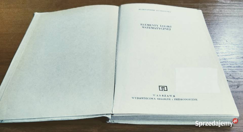 Elementy logiki matematycznej Rutkowski tradycyjny podręcznik Gdańsk