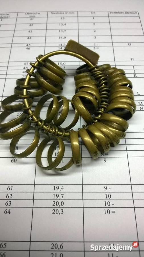 przyrząd jubilera pomiar palca