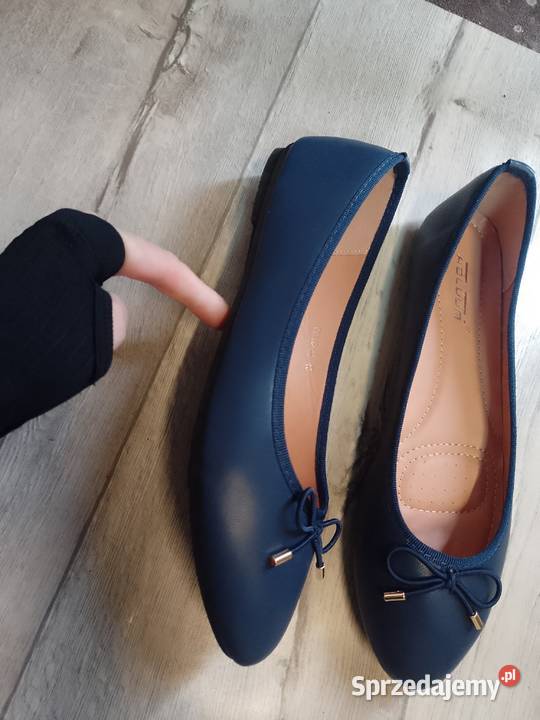 4243 Granatowe baleriny wieczorowe NOWE Kraków