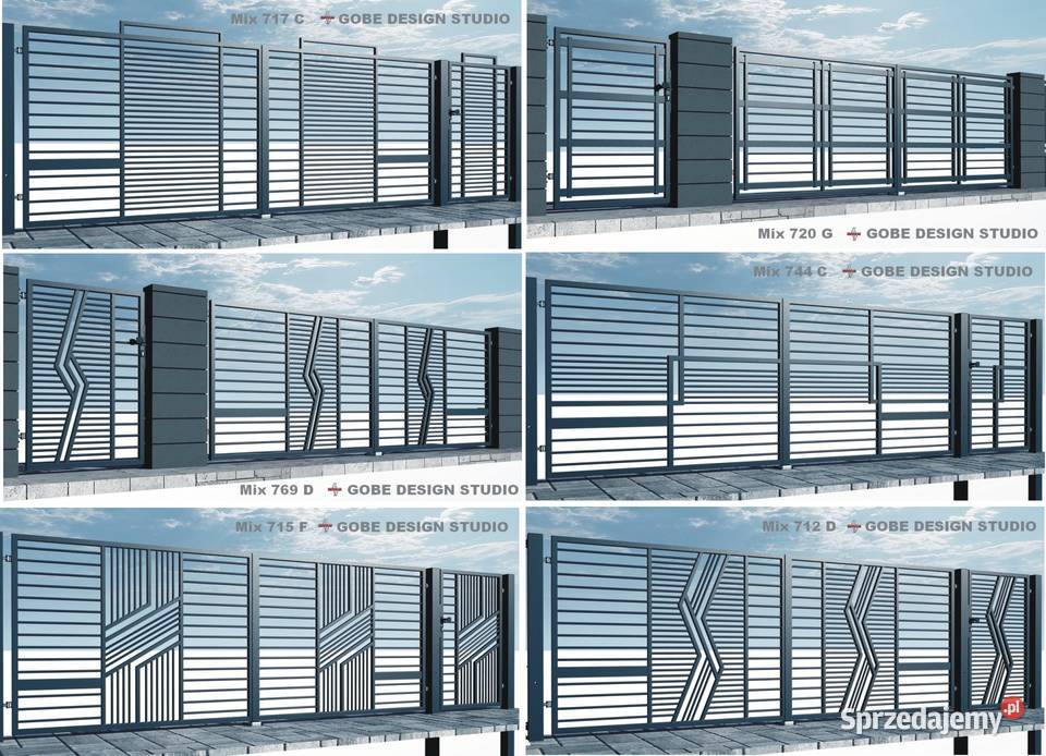 Brama dwuskrzydłowa uchylna rozwierna Gobe