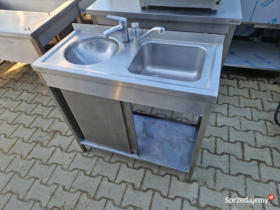 Zlew Gastronomiczny 2 Komorowy Drzwi Suwane Gastronomia