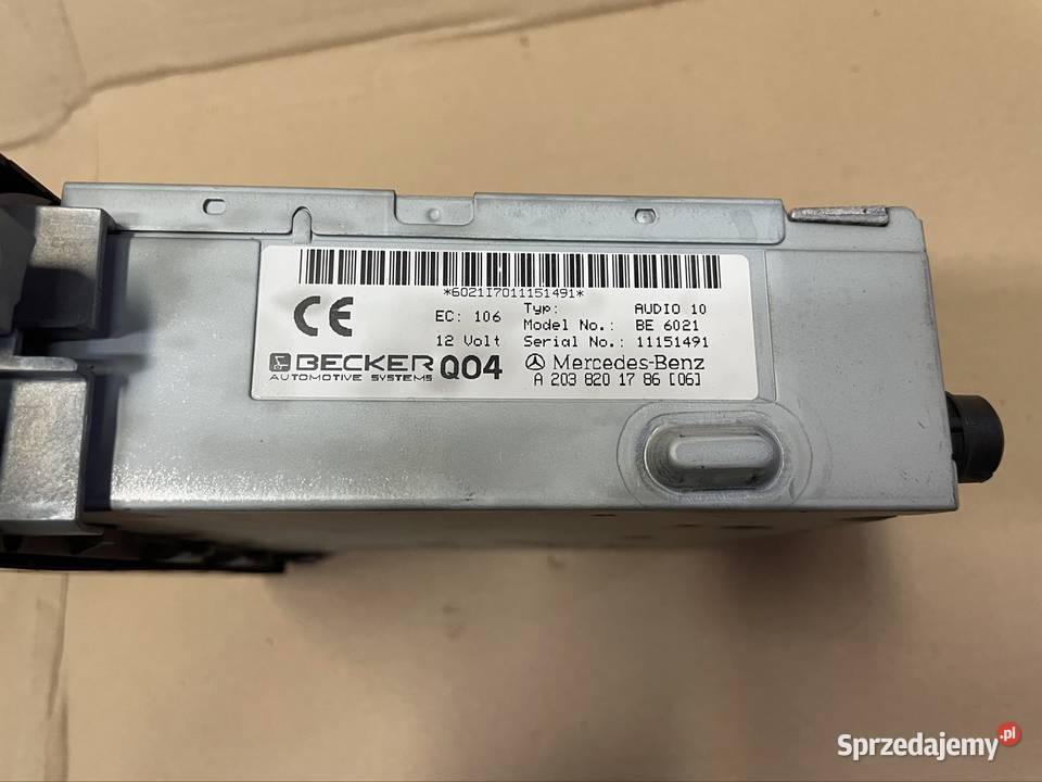 A2038201786 radio fabryczne becker Mercedes c