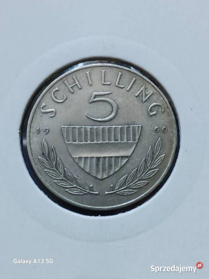 5 Szylingów Austria 1960 r 2 Srebro I rocznik Konin