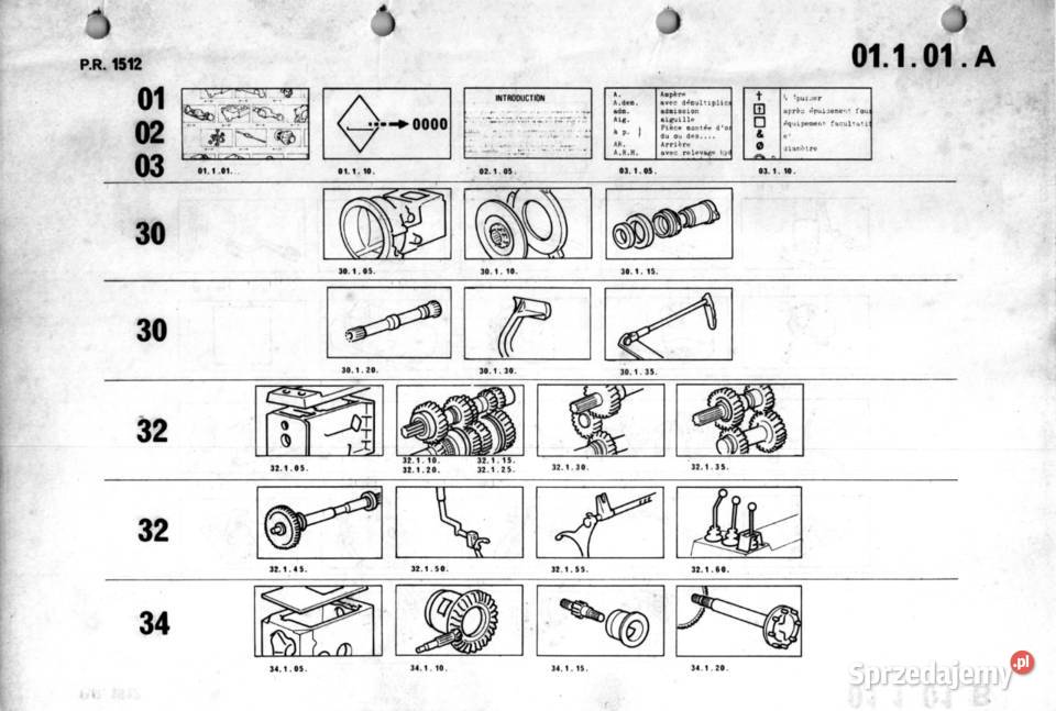 Katalog części Renault 681 6814 751s 7514s Konin