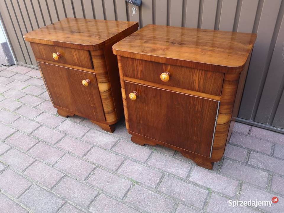 Stoliki Szafki Nocne Art Deco Orzech Stare Antyk Meble Swarzędz