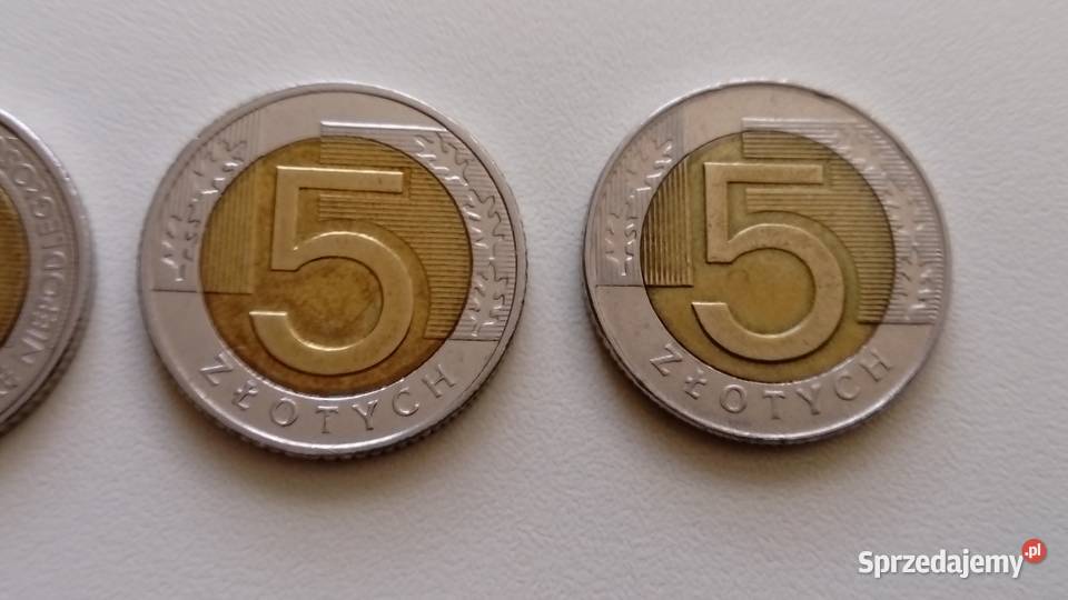 Zestaw monet 5 2021 2018 2016 1996 r Mosina