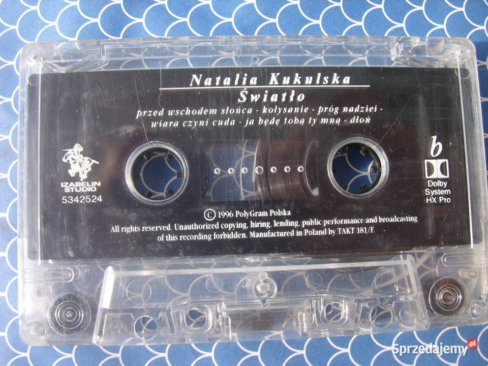 Pop kaseta NATALIA KUKULSKASWIATLO 1996 dolnośląskie Wołów