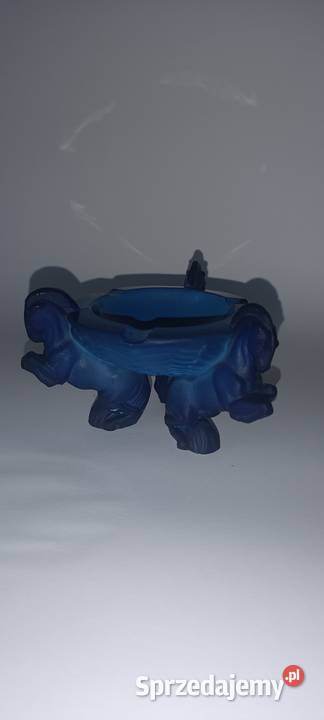 Stare czeskie szkło Styl Art deco lapis lazuli Porcelana i szkło Jastrzębie-Zdrój