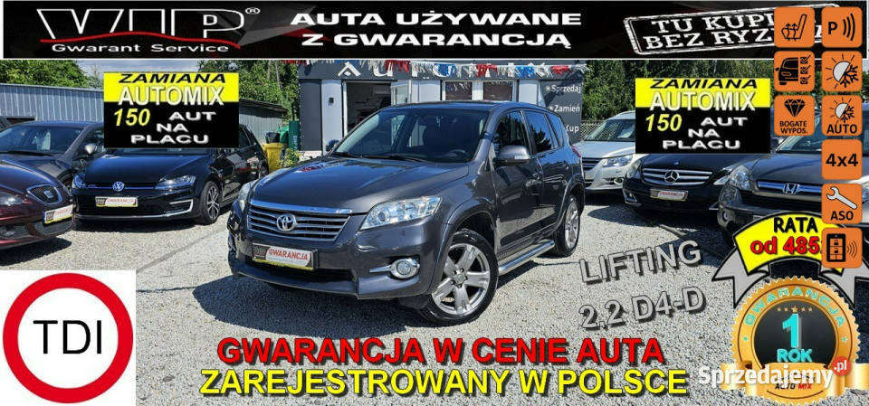 Toyota RAV4 LIFT 22D 4x4 Skóry Hak Gwarancja dolnośląskie Świdnica