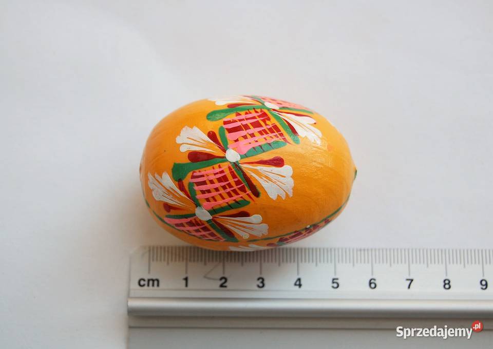 Stara pisanka drewniana malowana Ukraina 56 Lublin