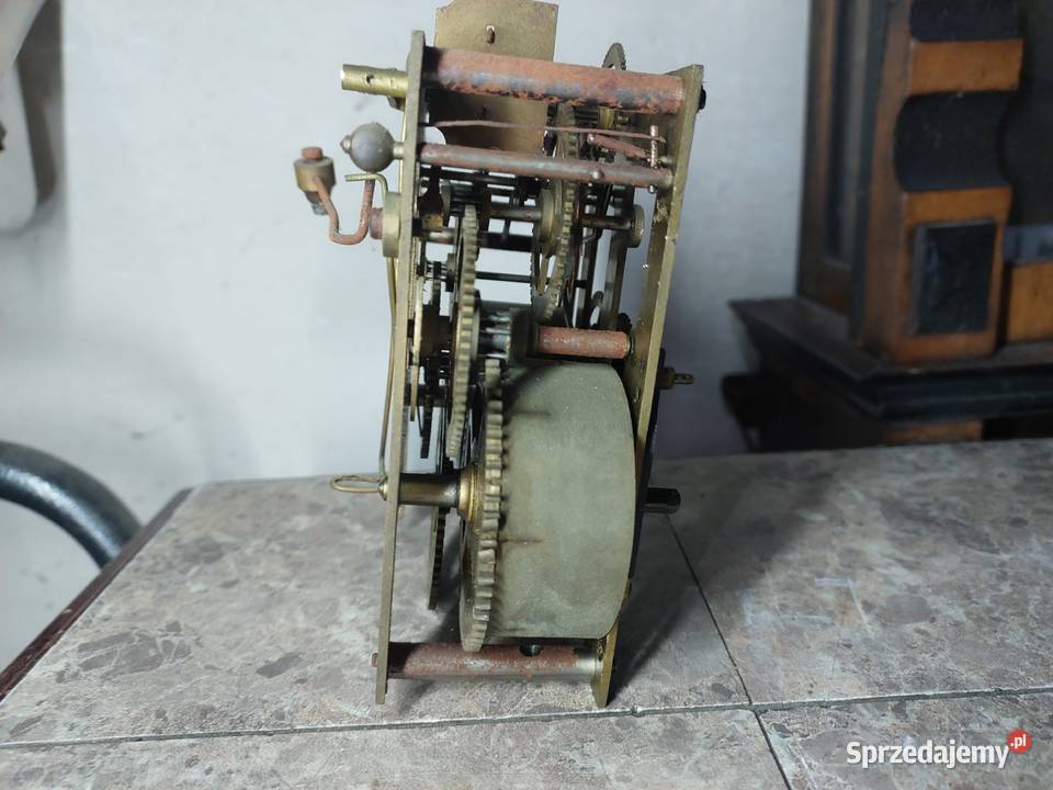 704 Mechanizm starego zegara ściennego Junghans Tczew