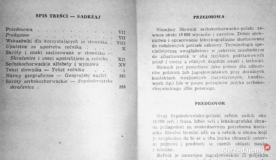 Mały słownik serbskochorwacko Polski Polsko twarda Chełm sprzedam