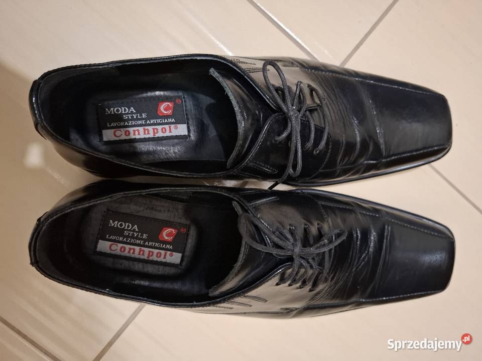 Buty męskie conhpol czarne skóra 44 Moda i Styl Łomża